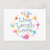 Live Laugh Love Briefkaart (Voorkant)