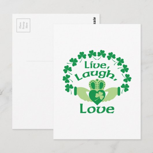 Live Laugh Love Briefkaart (Voorkant / Achterkant)