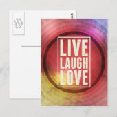 Live Laugh Love Briefkaart (Voorkant / Achterkant)
