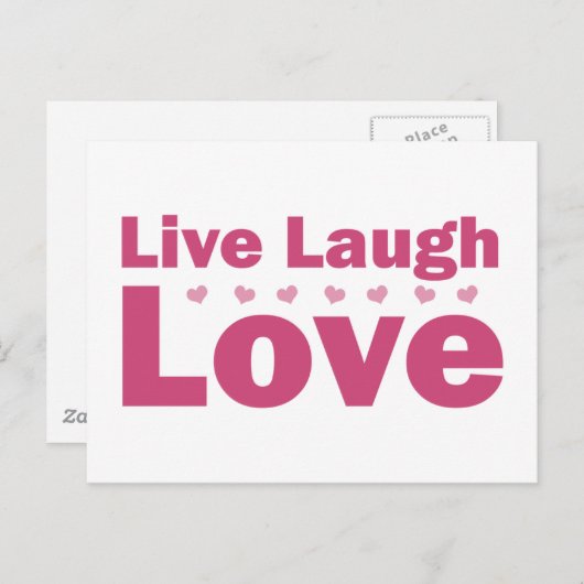 Live Laugh Love Briefkaart (Voorkant / Achterkant)