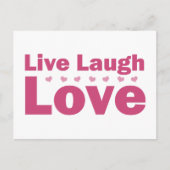Live Laugh Love Briefkaart (Voorkant)