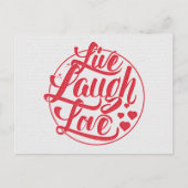 Live Laugh Love Briefkaart (Voorkant)