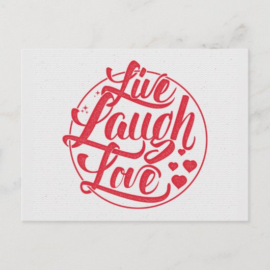 Live Laugh Love Briefkaart (Voorkant)