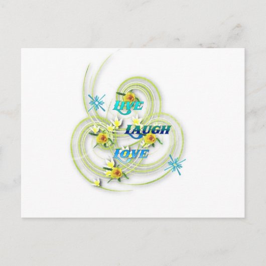 Live, Laugh, Love Briefkaart (Voorkant)