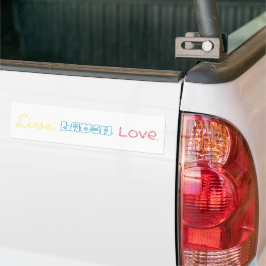 Live, Laugh, Love Bumpersticker (Op Truck)