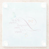Live Laugh Love     ButterfliesCoaster Glazen Onderzetter (Achterkant)