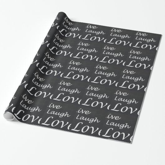 Live Laugh Love Cadeaupapier (Uitgerold)