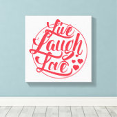 Live Laugh Love Canvas Afdruk (Insitu (Houten vloer))
