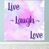 Live Laugh Love Canvas Afdruk (Insitu (Houten vloer))