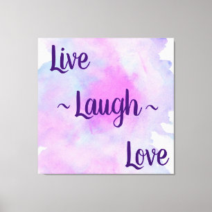 Live Laugh Love Canvas Afdruk