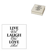 Live Laugh Love Citaat Rubberstempel (Gestempeld)