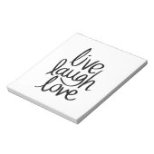 Live Laugh Love – Classic Inspirational Typography Notitieblok (Linkerzijde)