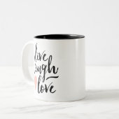 Live Laugh Love Coffee Mok (Voorkant links)