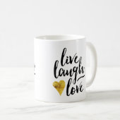 Live Laugh Love Coffee Mok (Voorkant rechts)