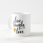 Live Laugh Love Coffee Mok (Voorkant links)