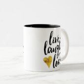 Live Laugh Love Coffee Mok (Voorkant rechts)