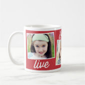 Live Laugh Love Custom Photo Mok (Links)