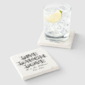 Live Laugh Love Custom stone onderzetter voor nieu (Zijkant)