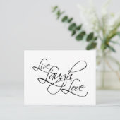 Live Laugh Love Customize Product Briefkaart (Staand voorkant)