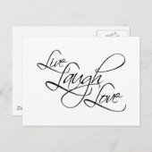 Live Laugh Love Customize Product Briefkaart (Voorkant / Achterkant)
