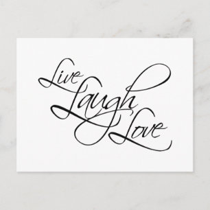 Live Laugh Love Customize Product Briefkaart