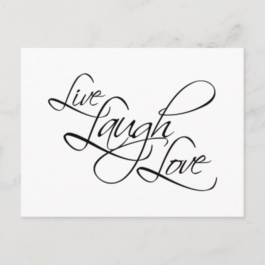 Live Laugh Love Customize Product Briefkaart (Voorkant)