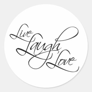 Live Laugh Love Customize Product Ronde Sticker
