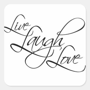 Live Laugh Love Customize Product Vierkante Sticker