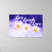 Live Laugh Love Daisies Canvas Afdruk (Voorkant)