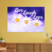 Live Laugh Love Daisies Canvas Afdruk (Insitu (Woonkamer))