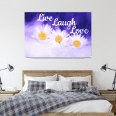 Live Laugh Love Daisies Canvas Afdruk (Insitu (Slaapkamer))