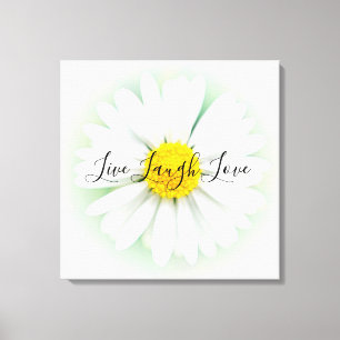 Live Laugh Love Daisy Canvas Afdruk