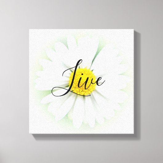 Live Laugh Love Daisy Canvas Afdruk (Voorkant)