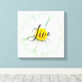 Live Laugh Love Daisy Canvas Afdruk (Insitu (Houten vloer))