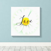 Live Laugh Love Daisy Canvas Afdruk (Insitu (Houten vloer))