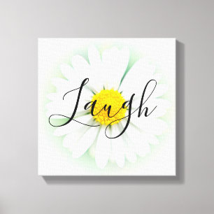 Live Laugh Love Daisy Canvas Afdruk