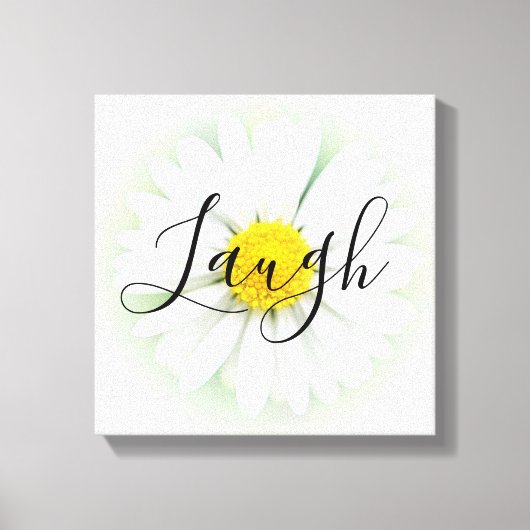 Live Laugh Love Daisy Canvas Afdruk (Voorkant)
