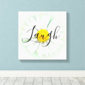 Live Laugh Love Daisy Canvas Afdruk (Insitu (Houten vloer))