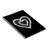 Live Laugh Love Diamond Heart Spiral Notitieboek (Rechterzijde)