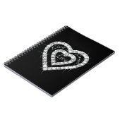 Live Laugh Love Diamond Heart Spiral Notitieboek (Linkerzijde)