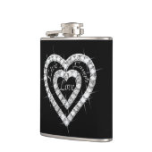 Live Laugh Love Diamond Hearts Flask Heupfles (Links)