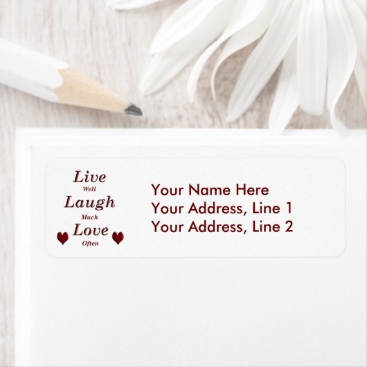 Live Laugh Love Etiket (Insitu)