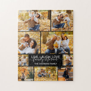 Live Laugh Love Family Forever Foto Collage Legpuzzel