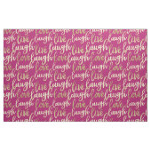 Live Laugh Love Faux Gold Lettering Pattern Stof (Fat Quarter)