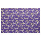 Live Laugh Love Faux Gold Lettering Pattern Stof (Fat Quarter)