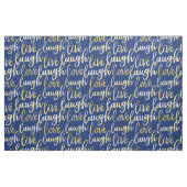 Live Laugh Love Faux Gold Lettering Pattern Stof (Fat Quarter)