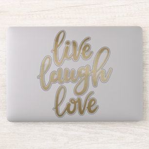 Live Laugh Love Faux Gold Lettering Sticker