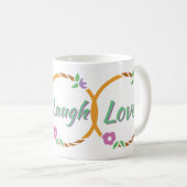 Live Laugh Love Flower Ring Koffiemok (Voorkant rechts)