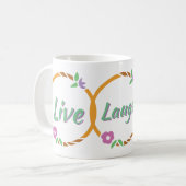 Live Laugh Love Flower Ring Koffiemok (Voorkant links)
