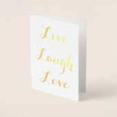 Live - Laugh - Love Folie Kaarten (Voorkant)